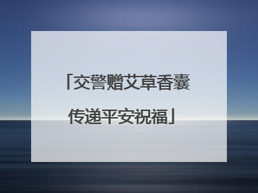 交警赠艾草香囊 传递平安祝福